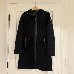 Michael Kors Black Hooded Puffer Coat